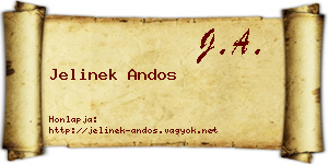 Jelinek Andos névjegykártya